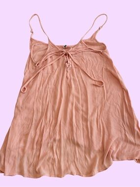 Roxy Peach Spaghetti Strap Tie-Front Cami